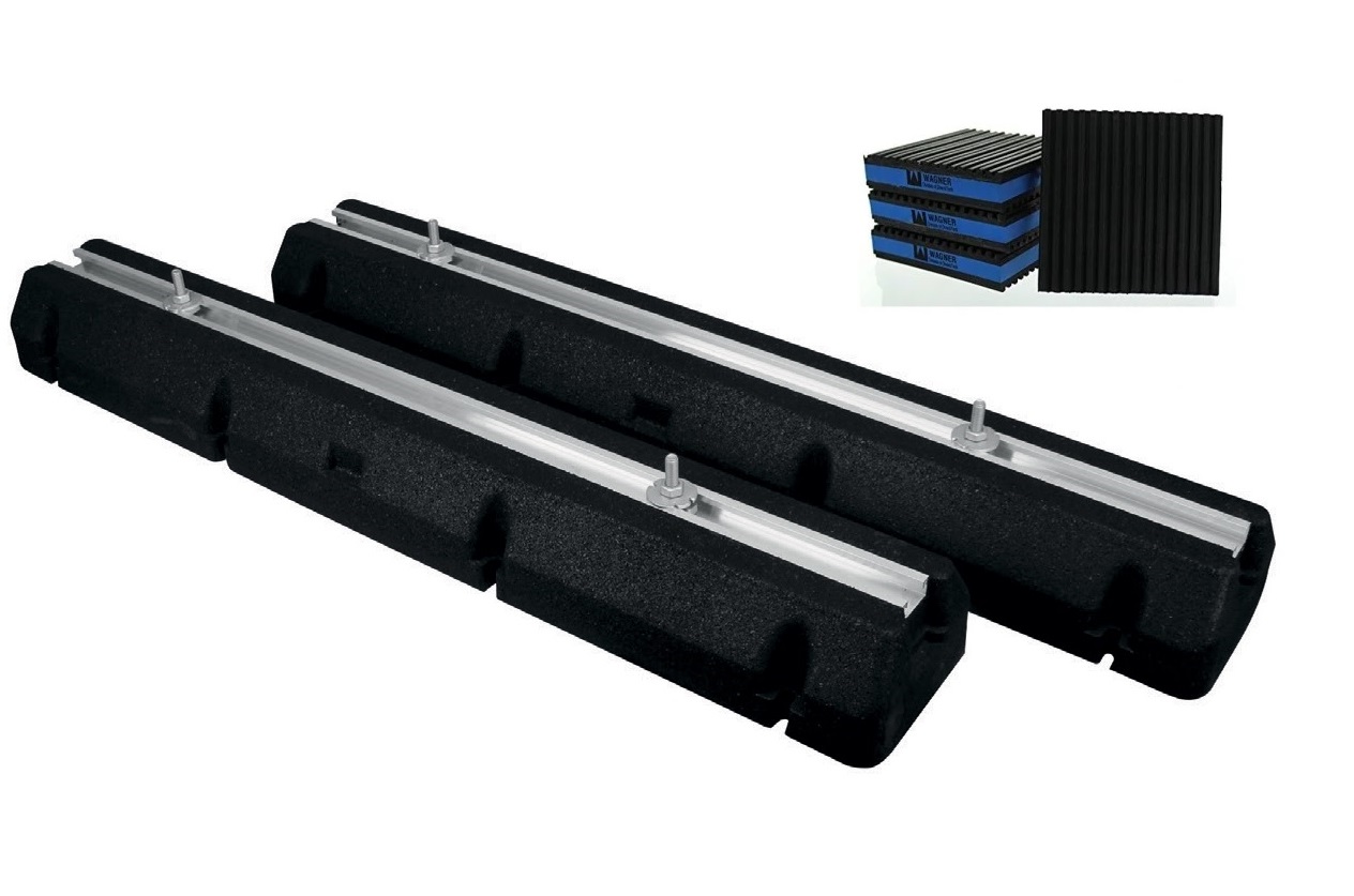 Balken set 100 cm zware kunsstof + 4 matjes