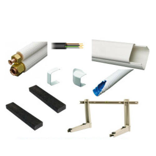 3 meter compleet installatie pakket 1/4 3/8 met muurbeugel