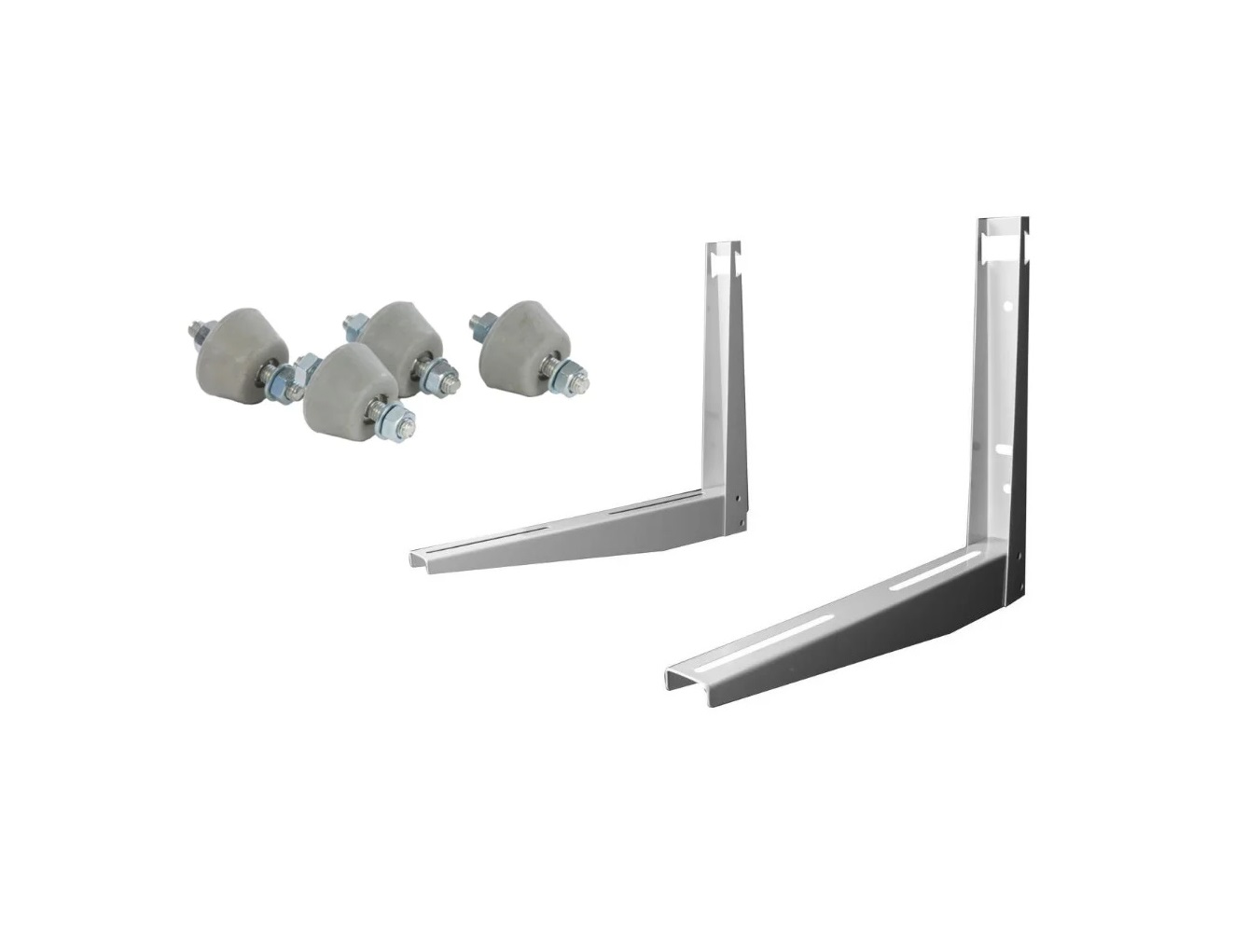 Beugel set klein gegalvaniceerd + 4 dempers