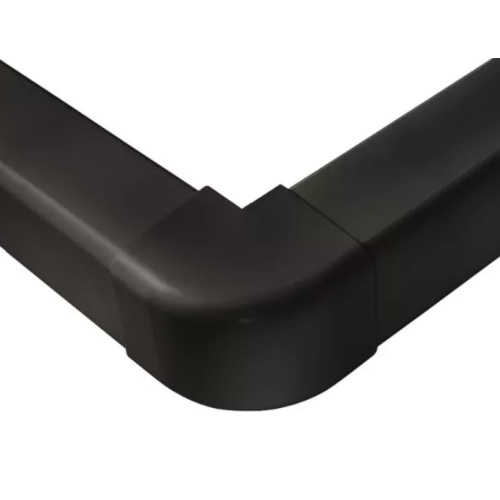zwart binnen / buiten bocht 72 mm