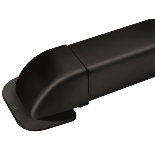 zwart muurkapje 80 mm